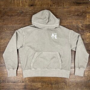 NEW American Eagle Outfitters Size Medium Relaxed Fit Hoodie Gray Sweatshirt